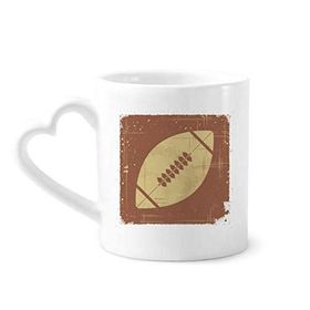 Dıythinker 340 ml Futbol Spor İllüstrasyon Kahverengi Desenli Kahve Kupası