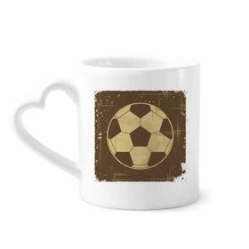 Dıythinker 340 ml Futbol Spor İllüstrasyon Siyah Desenli Kahve Kupası