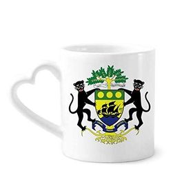 Dıythinker 340 ml Gabonese Afrika Avrupa Ulusal Amblem Kahve Kupası