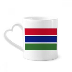 Dıythinker 340 ml Gambiya Ulusal Bayrağı Afrika Ülke Kahve Kupası