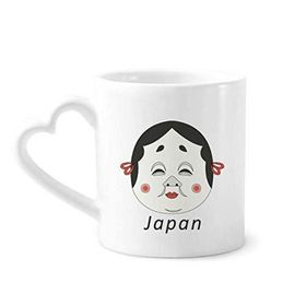Dıythinker 340 ml Geleneksel Japon Komik Kadın Maskesi Kahve Kupası