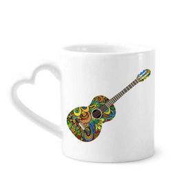 Dıythinker 340 ml Gitar Müzik Enstrüman Desenli Tasarım Kahve Kupası