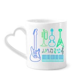Dıythinker 340 ml Gitar Müzik Enstrümanları Neon Kahve Kupası