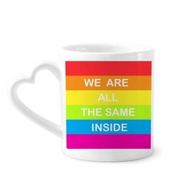 Dıythinker 340 ml Gökkuşağı Eşcinsel Transseksüel LGBT Kahve Kupası