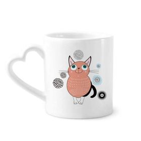 Dıythinker 340 ml Gülümseme Hayvan Pembe Kedi Kahve Kupası