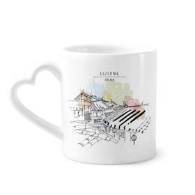 Dıythinker 340 ml Günlük Yaşam Çin Lijiang'da Kahve Kupası