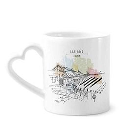 Dıythinker 340 ml Günlük Yaşam Çin Lijiang'da Kahve Kupası