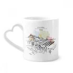 Dıythinker 340 ml Günlük Yaşam Çin Lijiang'da Kahve Kupası