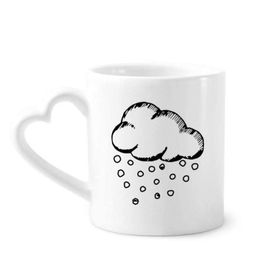 Dıythinker 340 ml Hailstone Bulutlu El Boyaması Desenli Kahve Kupası