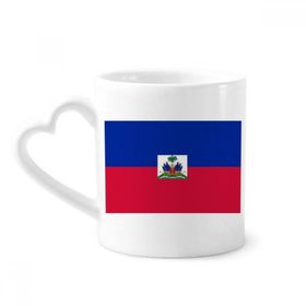 Dıythinker 340 ml Haiti Ulusal Bayrağı Kuzey Amerika Ülke Kahve Kupası