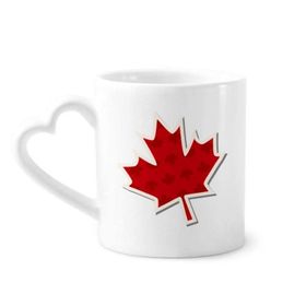 Dıythinker 340 ml Happy Canada Day Dikey Tahıl Akçaağaç Yaprağı Kahve Kupası