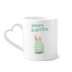 Dıythinker 340 ml Happy Easter Din Festivali Yumurta Çizgili Kahve Kupası