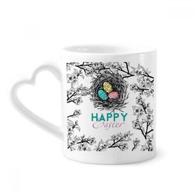Dıythinker 340 ml Happy Easter Din Festivali Yumurta Yuvası Kahve Kupası