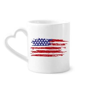 Dıythinker 340 ml Hava Fırçalama Yıldızlar ve Çizgiler Amerika Bayrağı Kahve Kupası