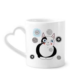Dıythinker 340 ml Hayvan Sevimli Şişman Kedi Gülümseme Kahve Kupası