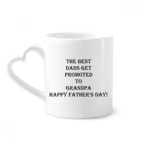 Dıythinker 340 ml Kalp Saplı Dad Promoted To Grandpa Babalar Festivali Kahve Seramik Kupa