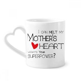 Dıythinker 340 ml Kalp Saplı I Can Melt My Mother's Heart Best Mom Love Kahve Seramik Kupa