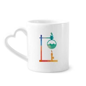 Dıythinker 340 ml Kalp Saplı Isıtmalı Yuvarlak Bottomed Matara Kimya Kahve Seramik Kupa