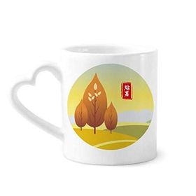 Dıythinker 340 ml Kalp Saplı Isıyı Durduran Yirmi Dört Güneş Süreli Kahve Seramik Kupa