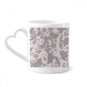 Dıythinker 340 ml Kalp Saplı Kedi Moda Poster Hayvan Hayvan Sevgili Kahve Seramik Kupa