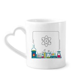 Dıythinker 340 ml Kalp Saplı Kimyasal Reaksiyon Kabı Aracı Kimya Kahve Seramik Kupa