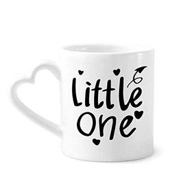 Dıythinker 340 ml Kalp Saplı Little One Alıntılı Kahve Seramik Kupa