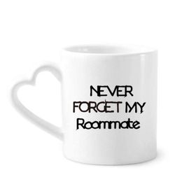 Dıythinker 340 ml Kalp Saplı Never Forget My Roommate Mezuniyet Sezonu Kahve Çömlekçilik Seramik Kupa