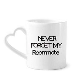 Dıythinker 340 ml Kalp Saplı Never Forget My Roommate Mezuniyet Sezonu Kahve Çömlekçilik Seramik Kupa