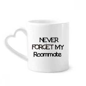Dıythinker 340 ml Kalp Saplı Never Forget My Roommate Mezuniyet Sezonu Kahve Çömlekçilik Seramik Kupa