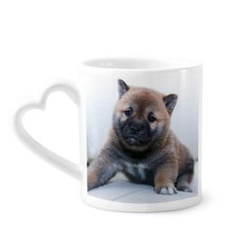 Dıythinker 340 ml Kalp Saplı Pippy Köpek Evcil Hayvan Sevimli Resim Kahve Kupaları Seramik Kupa