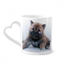 Dıythinker 340 ml Kalp Saplı Pippy Köpek Evcil Hayvan Sevimli Resim Kahve Kupaları Seramik Kupa