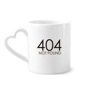 Dıythinker 340 ml Kalp Saplı Programcısı 404 Error Not Found Kahve Kupaları Seramik Kupa