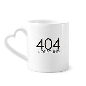 Dıythinker 340 ml Kalp Saplı Programcısı 404 Error Not Found Kahve Kupaları Seramik Kupa