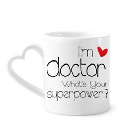 Dıythinker 340 ml Kalp Saplı Proud Doctors I'm A Doctor İngiliz Kahve Kupaları Seramik Kupa