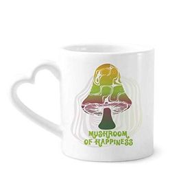 Dıythinker 340 ml Kalp Saplı Sevimli Yeşil Mantar Yaratık İllüstrasyon Kahve Kupaları Seramik Kupa