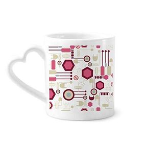 Dıythinker 340 ml Kalp Saplı Soket Fişi Devre Diyagram Desenli Kahve Kupaları Seramik Kupa