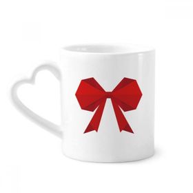 Dıythinker 340 ml Kalp Saplı Soyut Noel Fiyonk Origami Desenli Kahve Kupaları Seramik Kupa