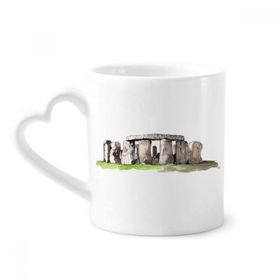 Dıythinker 340 ml Kalp Saplı Stonehenge İn Wiltshire İngiltere Kahve Kupaları Seramik Kupa