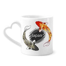 Dıythinker 340 ml Kalp Saplı Totem El Yapımı Japon Kahve Kupaları Seramik Kupa