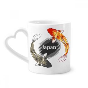 Dıythinker 340 ml Kalp Saplı Totem El Yapımı Japon Kahve Kupaları Seramik Kupa