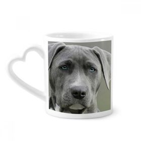 Dıythinker 340 ml Kalp Saplı Yakışıklı Köpek Evcil Hayvan Resim Kahve Kupaları Seramik Kupa