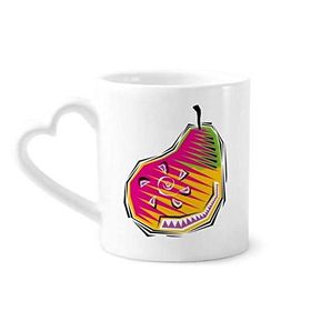Dıythinker 340 ml Kalp Saplı Yiyecek Armut Meksika Kültürü Elemanı İllüstrasyon Kahve Kupaları Seramik Kupa