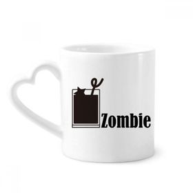 Dıythinker 340 ml Kalp Saplı Zombi Kokteyl Kelimesi İle Zombi Kahve Kupaları Seramik Kupa