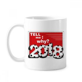 Dıythinker 350 ml 2018 Tell Me Why Milk Digital Happy New Year Klasik Kupa