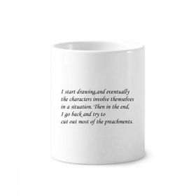 Dıythinker 350 ml 9x8 cm Beyaz People Are Learn From Statuation Seramik Kupa
