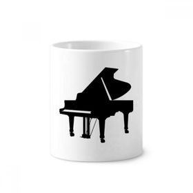 Dıythinker 350 ml 9x8 cm Beyaz Piyano Klasik Müzik Enstrüman Desenli Seramik Kupa