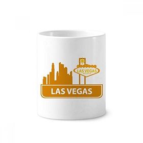 Dıythinker 350 ml 9x8 cm Beyaz Welcome To Las Vegas Nevada America Seramik Kupa