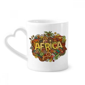 Dıythinker 350 ml Afrika Aborjin Sanat Desen Tribal Kupaları Seramik Kupa