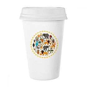 Dıythinker 350 ml Afrika Vahşi Hayvanlar Vahşi Yaşam Afrika Savana Aslanı Klasik Kupa