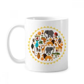 Dıythinker 350 ml Afrika Vahşi Hayvanlar Yaban Hayatı Afrika Savana Aslanı Klasik Kupa